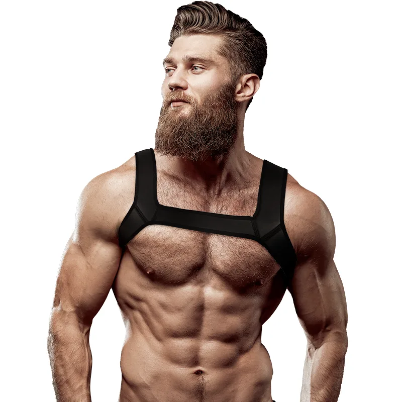 Fetish Submissive Attitude - Neoprene Chest Harness for Men Size L