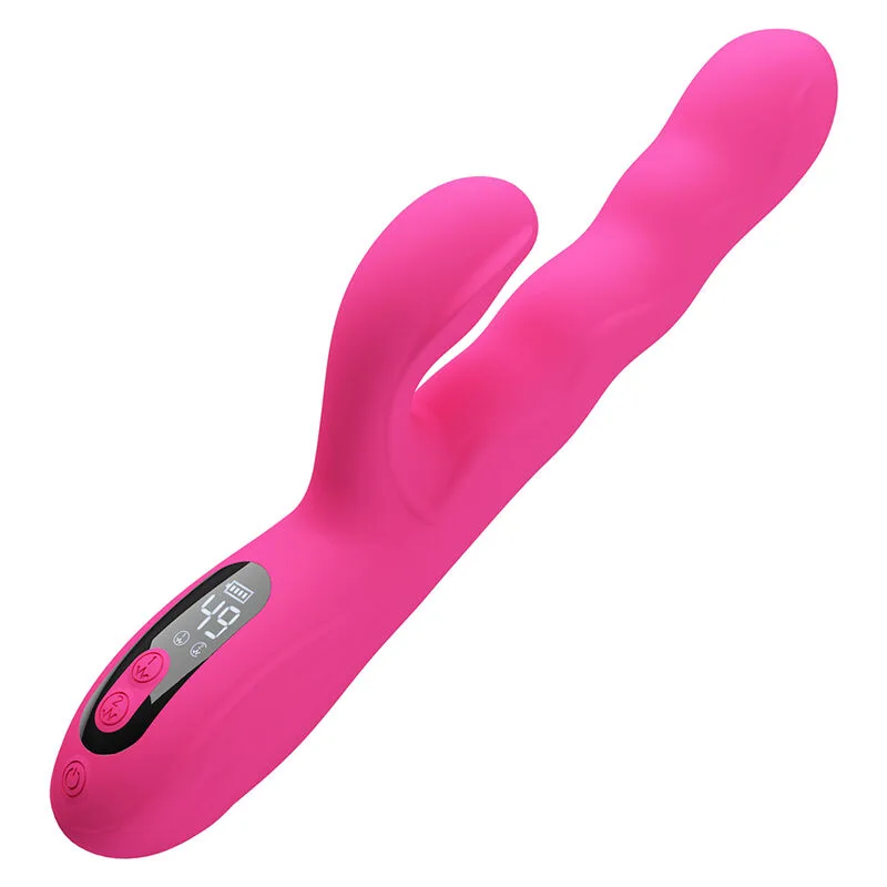 Pretty Love - Winters Multifunction Rabbit Vibrator with LED Display Pink