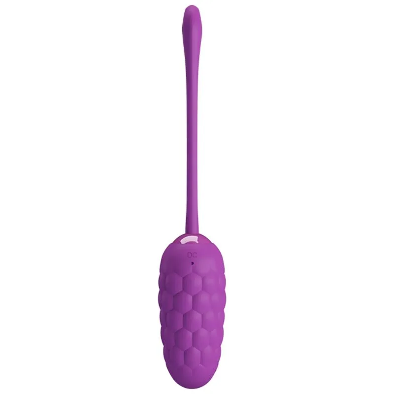 Pretty Love - Vibrating Egg with Purple Rechargeable Marine Texture