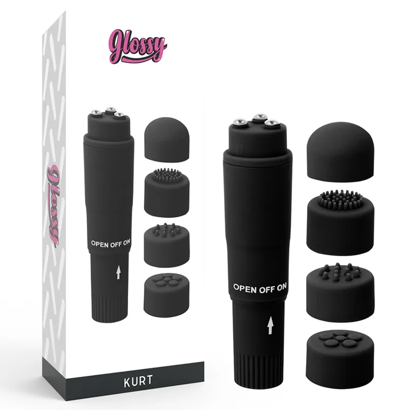Glossy - Massager de Bolso Kurt Preto