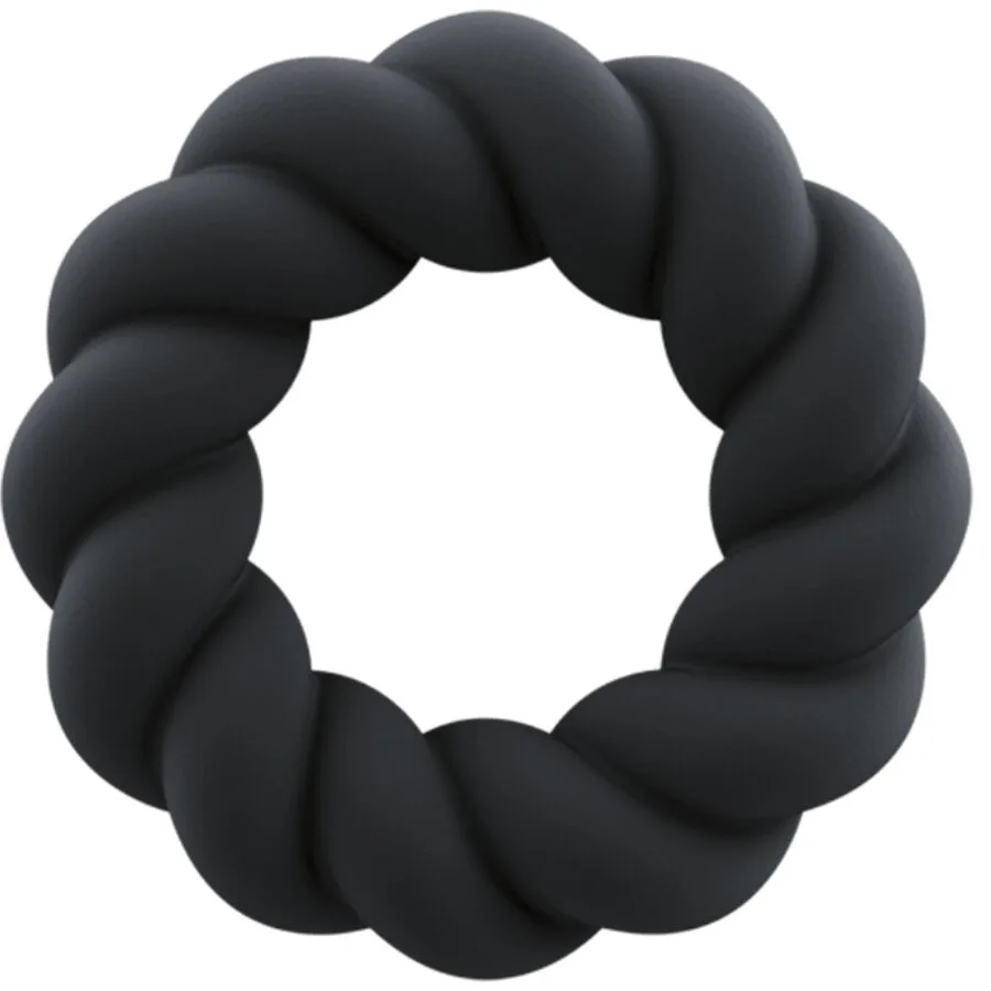 Rocks-Off - Twist Black Silicone Masturbator Ring