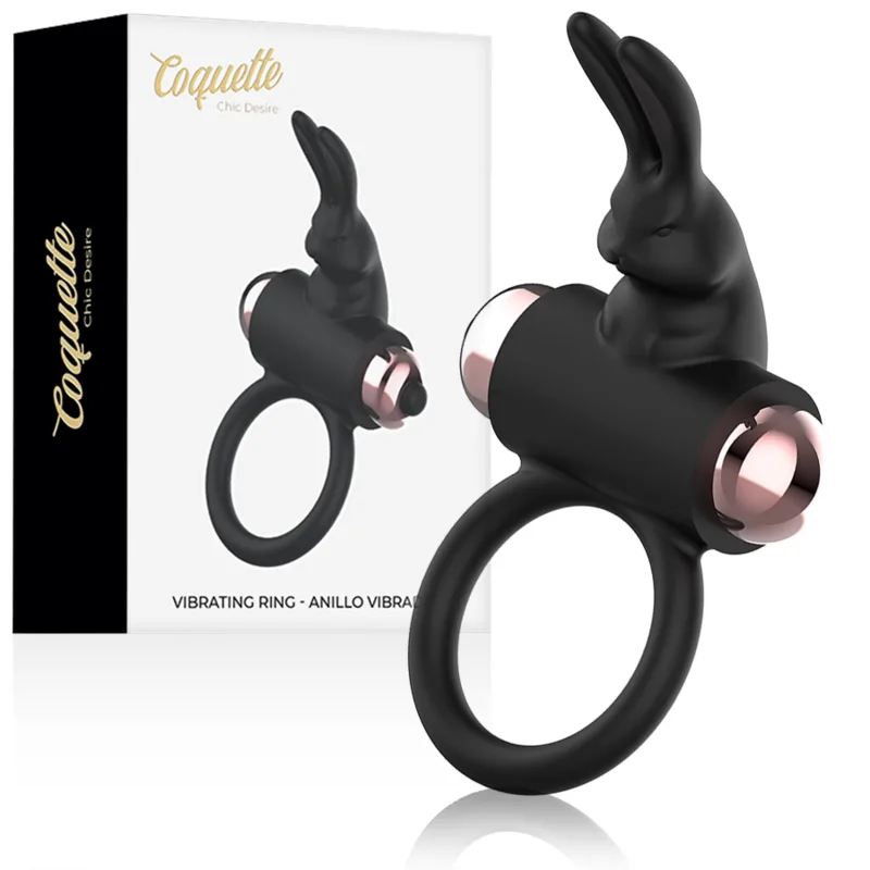 Coquette Chic Desire - Cock Ring with Vibrator Black/ Gold