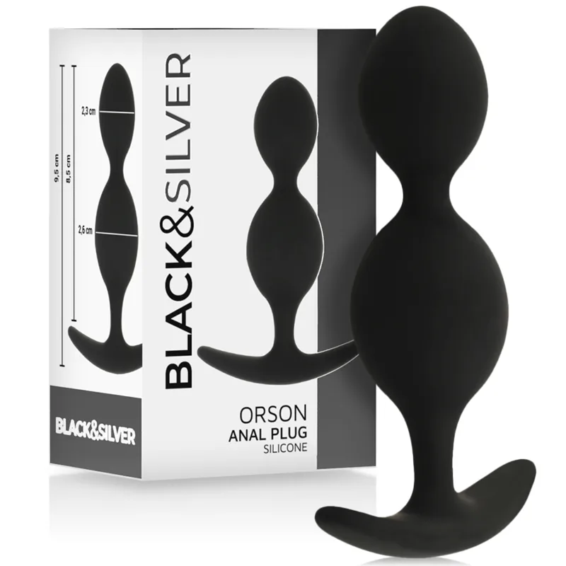 Black&Silver - Orson Plug Silicone 2 Anal Waves 9 cm