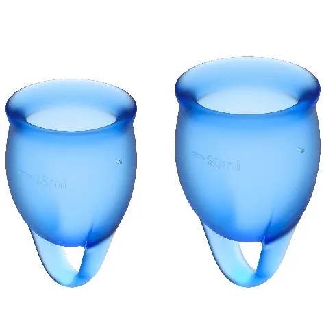 Satisfyer - Feel Confident Menstrual Cup Dark Blue 15 + 20 ml