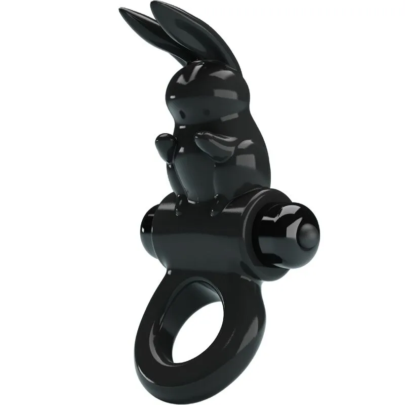 Pretty Love - Exciting Ring Rabbit Vibrator Ring 10 Vibrations Black