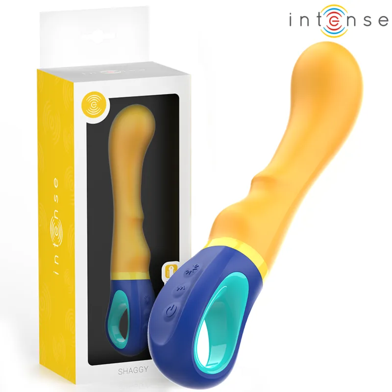 Intense - Shaggy G-Spot Vibrator Yellow