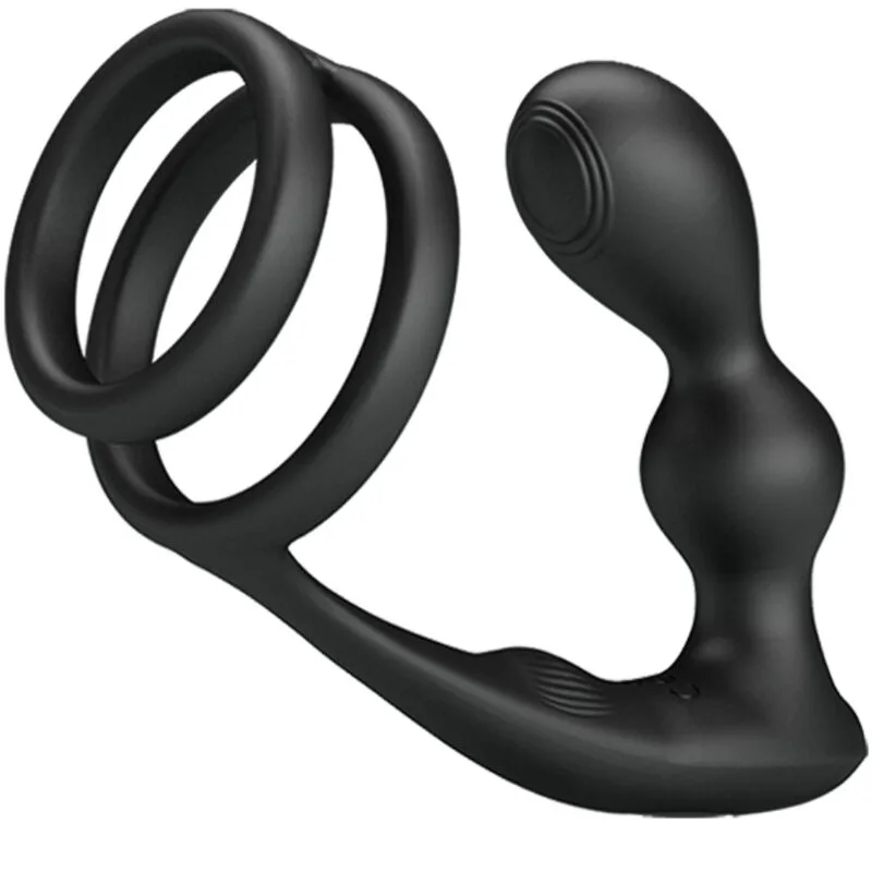 Pretty Love - Marshall Penis Ring with Vibratory Anal Plug with Remote Control