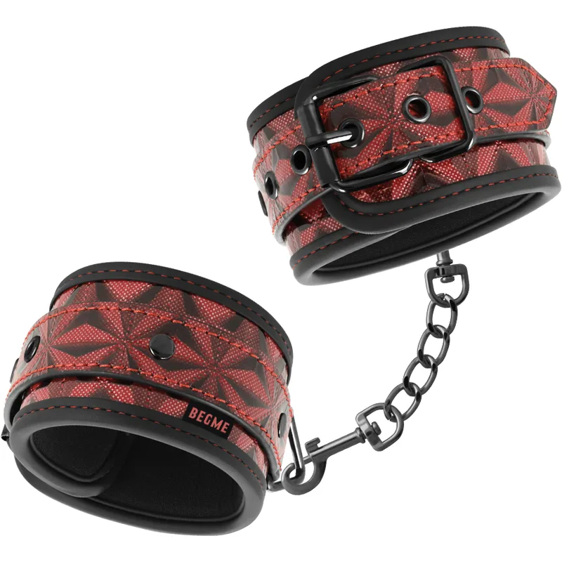 Begme - Red Edition Premium Handcuffs with Neoprene Lining