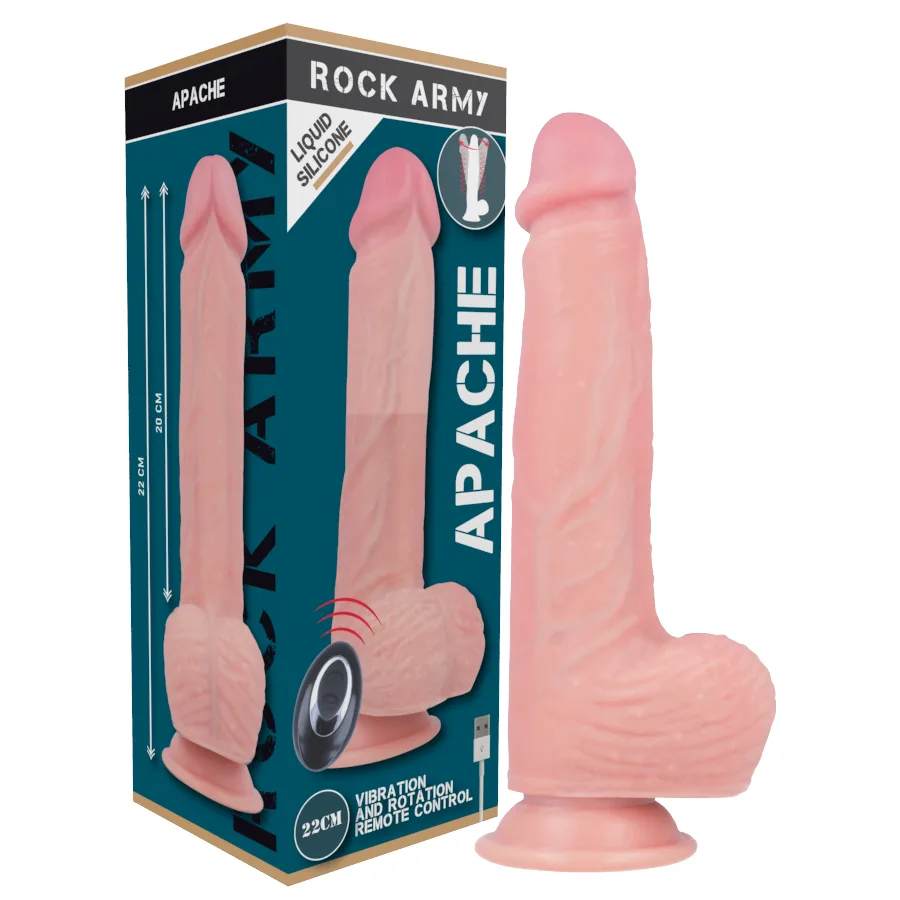 Rockarmy - Liquid Silicone Vibrator Premium Apache Remote Control 20.5 cm -O- 4.62 cm