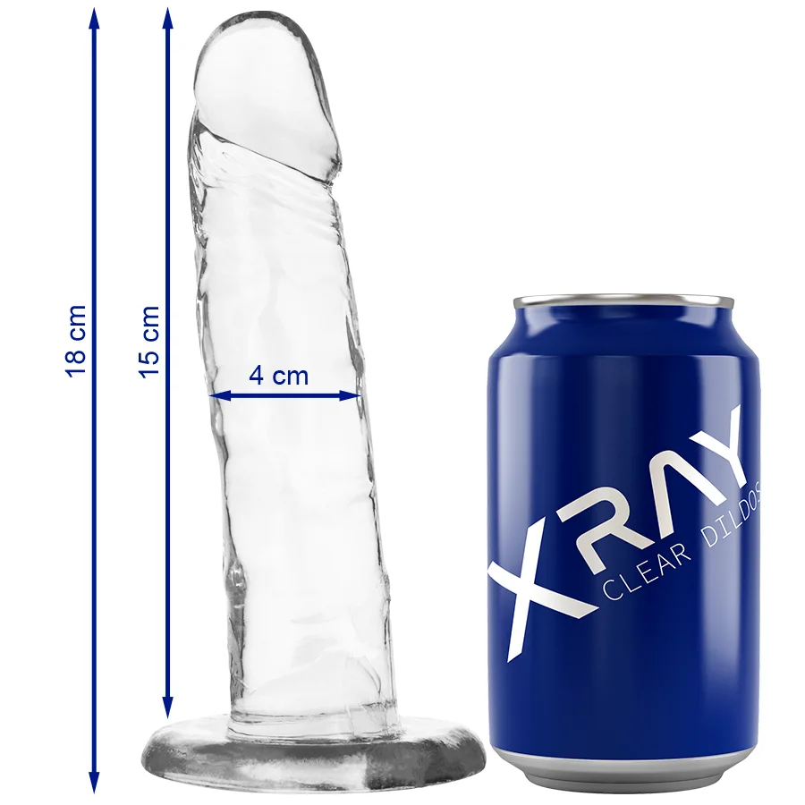 X Ray - Clear Cock 18 cm -O- 4 cm