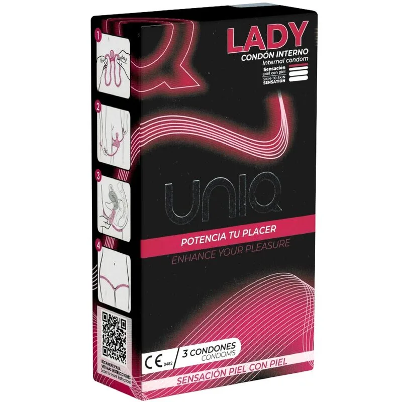 Uniq - Lady Condom Latex Free Female Condoms with Garter Belt 3 Units