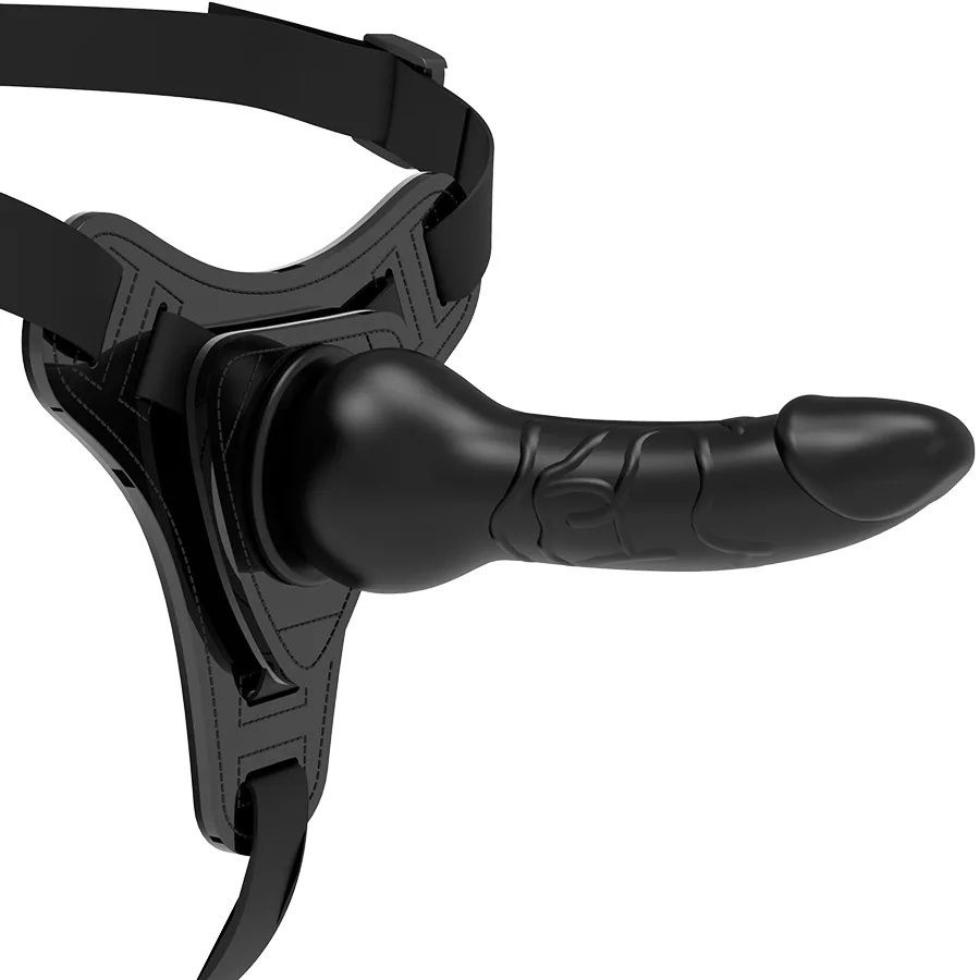 Fetish Submissive Harness - Black Silicone Realistic 16 cm