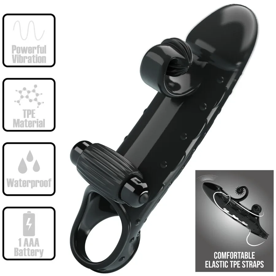 Romance - Vibrating Penis Sleeve Black