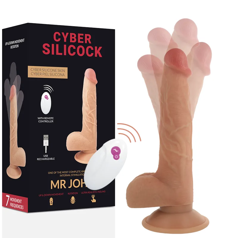 Cyber Silicock - Remote Control Realistic Mr John 23.88 cm -O- 4.3 cm