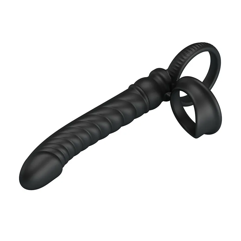 Pretty Love - Vibrador Anal Merritt com Anel e Vibração Preto