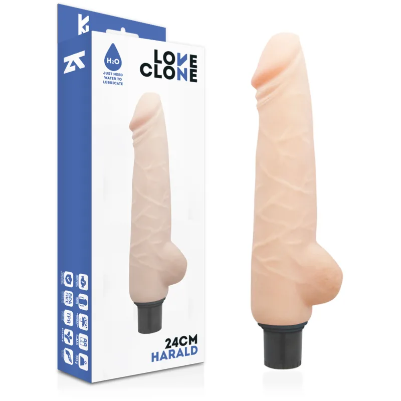 Loveclone - Harald Self Lubrication Vibrator 24 cm -O- 4 cm