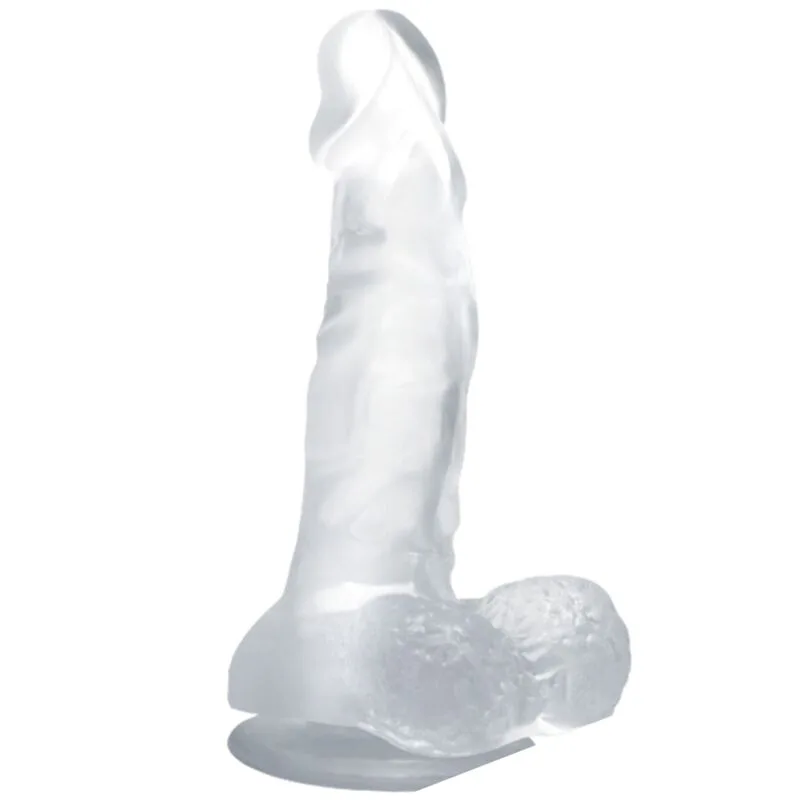 Baile - Realistic Dildo with Suction Cup and Testicles 16.7 cm Transparent