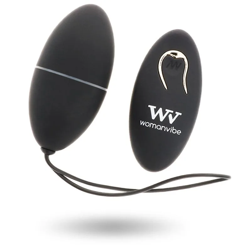 Womanvibe - Alsan Egg Controle Remoto Preto Silicone Preto
