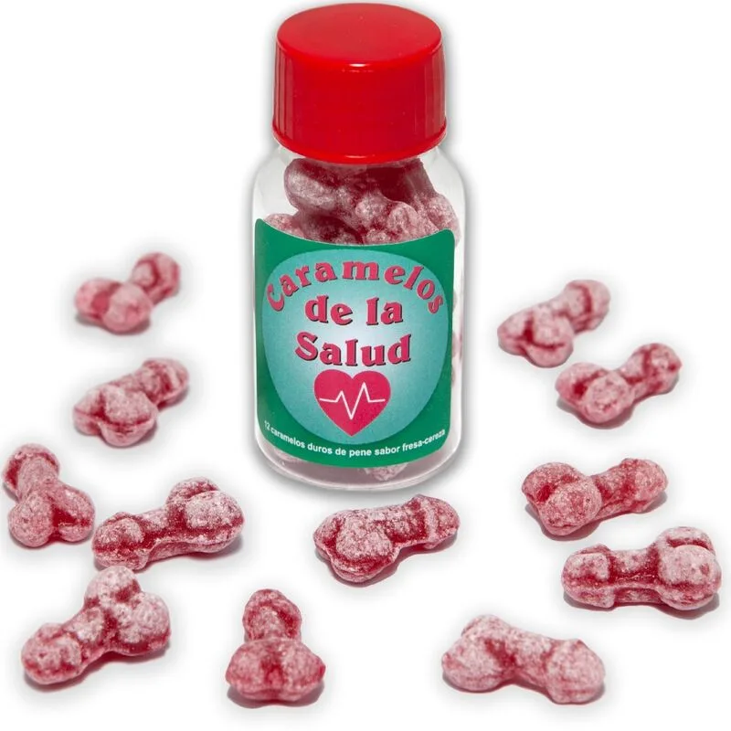 Diablo Picante - 12 Health Candies Penis Shape Strawberry/Cherry