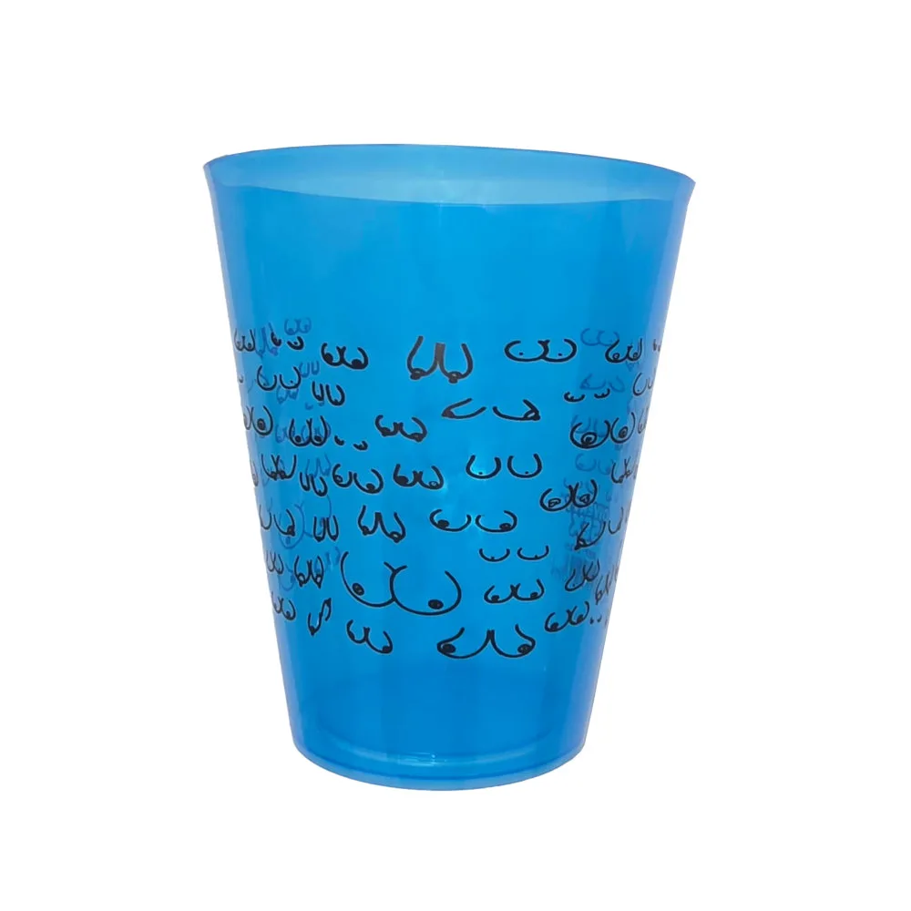 Boob Covered Cup Blue 500ml (Pack of 12)