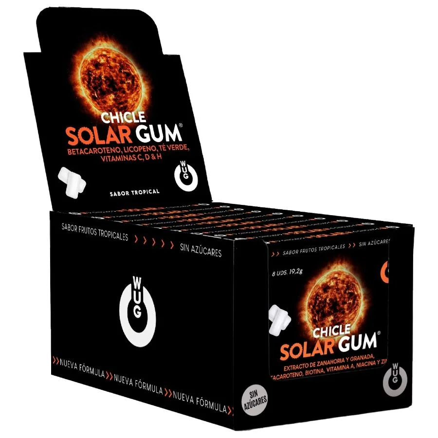 Wug Gum - Solar Gum Sun Tanning | Display 12 X 8 Units