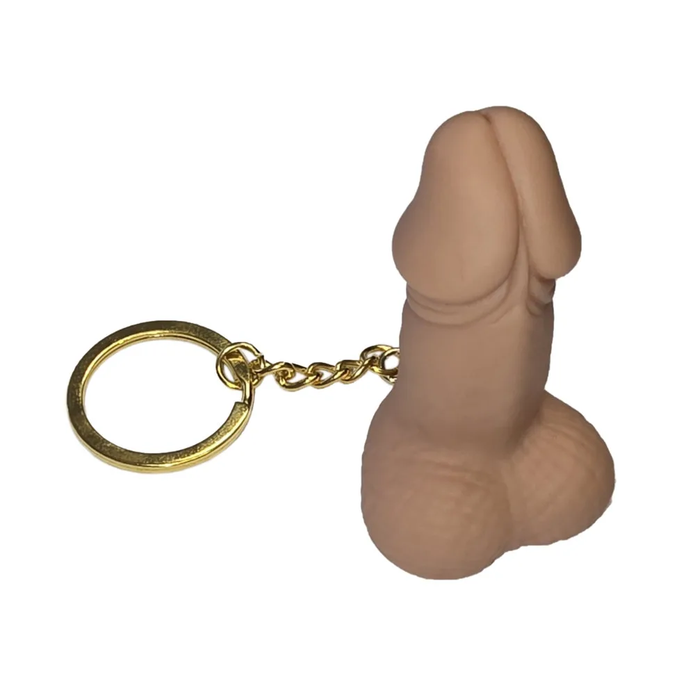 Penis Shaped Keyring Vanilla (Pack of 12)
