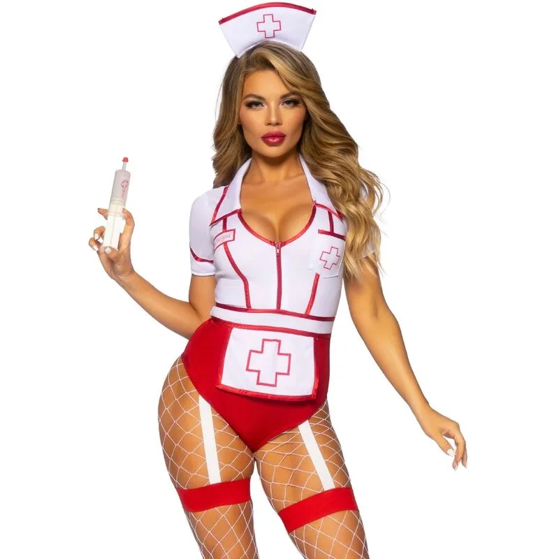 Leg Avenue - Sexy Nurse Costume Red/White M