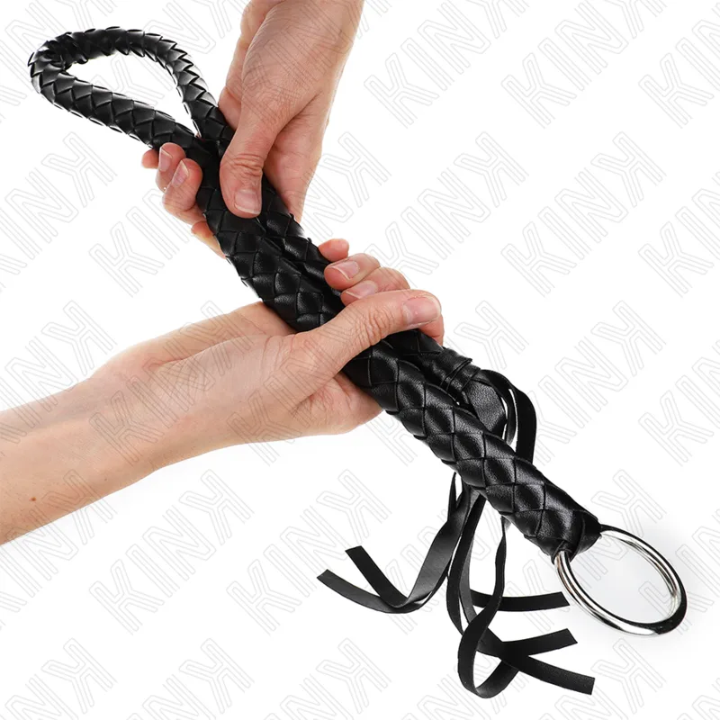 Kink - Snake Whip with Black Hand Ring 65 cm