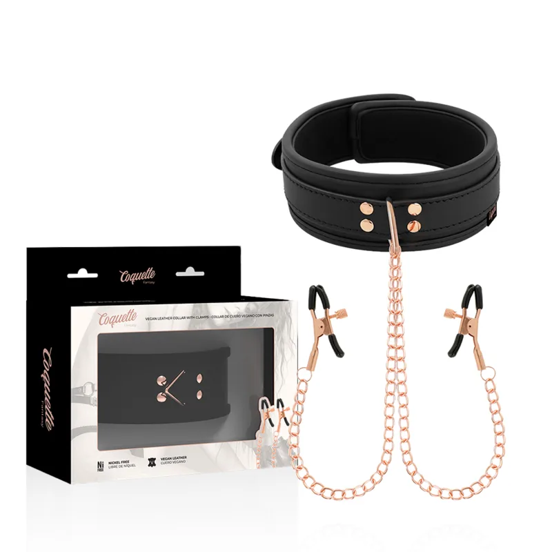 Coquette Chic Desire - Fantasy Nipple Clamp Necklace with Neoprene Lining
