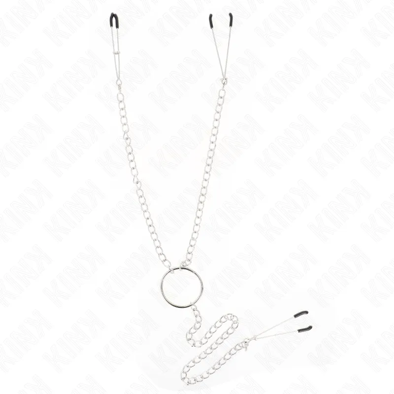 Kink - Triple Nipple and Clit Clamps with Chain Model 1