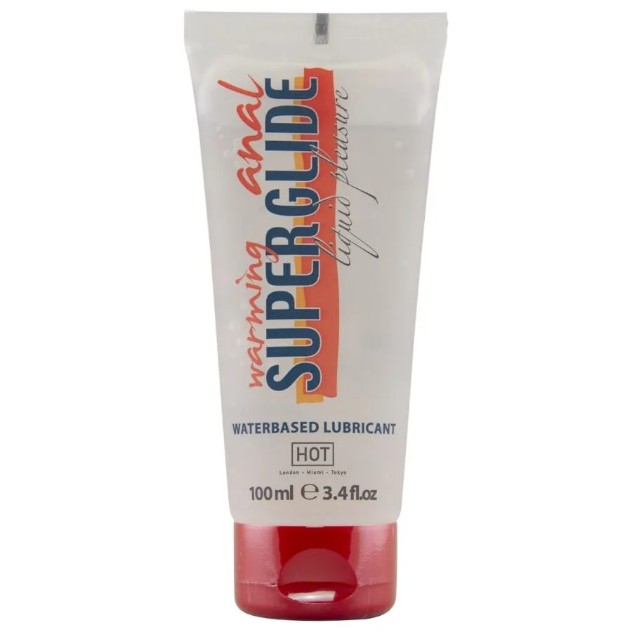 Hot - Anal Superglide Warming Liquid Pleasure Waterbased Lubricant 100 ml