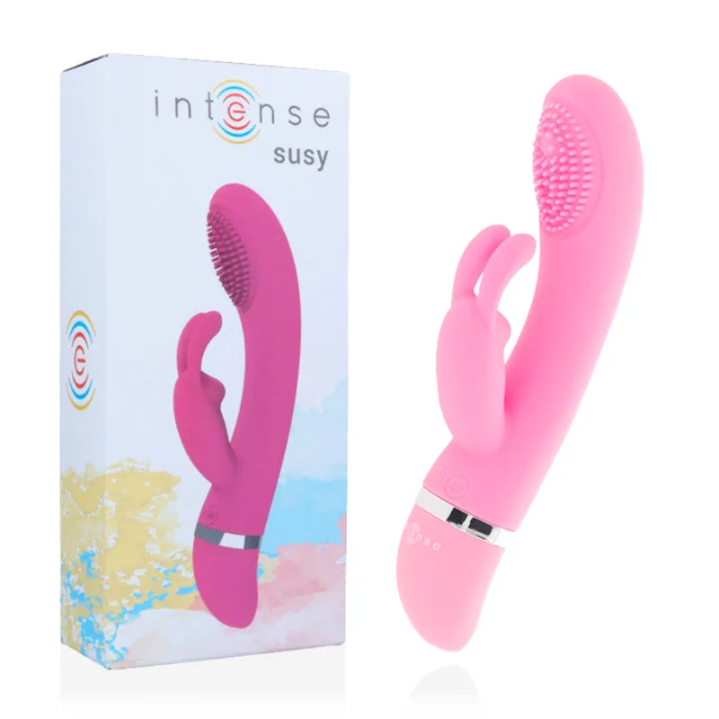Intense - Susy Oscillating Vibrator Silicone Rabbit Pink
