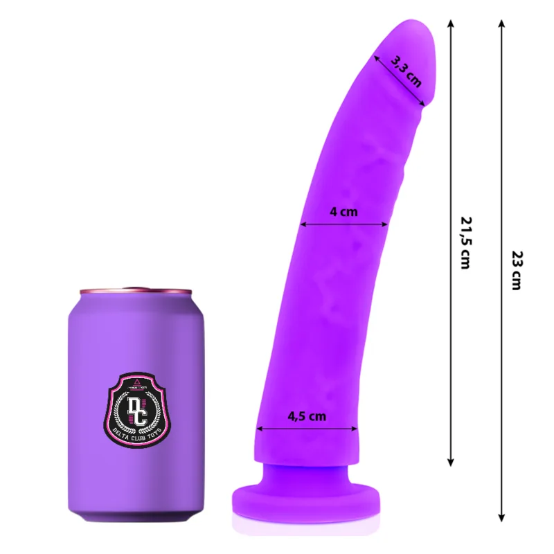 Delta Club - Toys Lilac Dildo Medical Silicone 23 cm -O- 4.5 cm