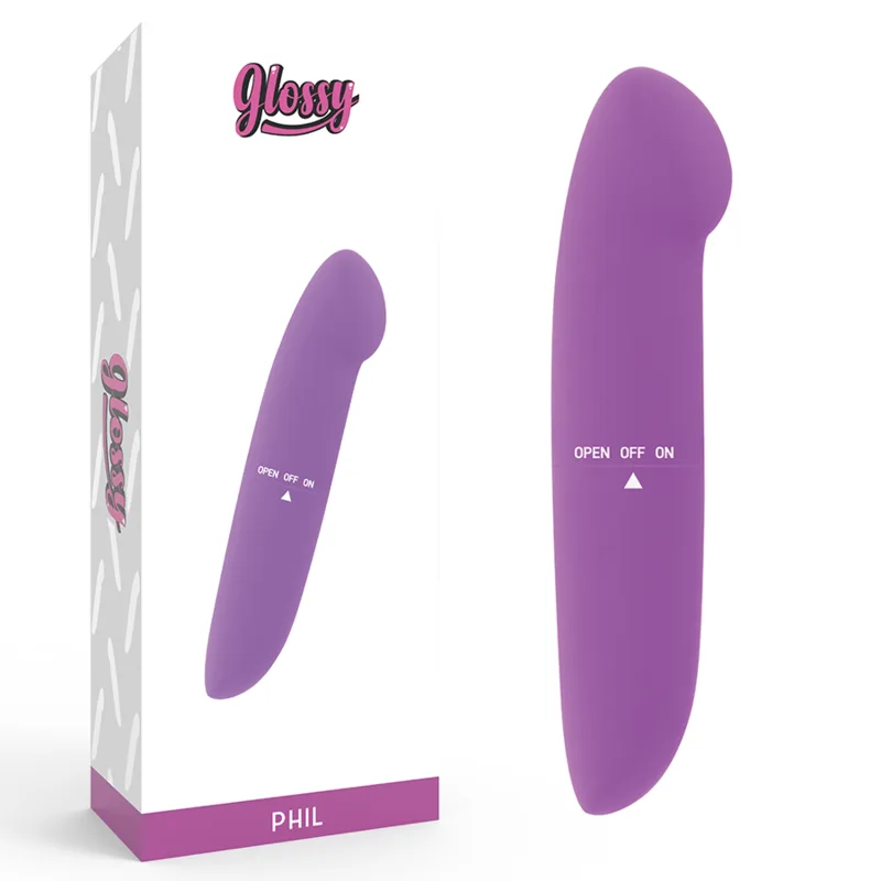 Glossy - Vibrador Phil Roxo