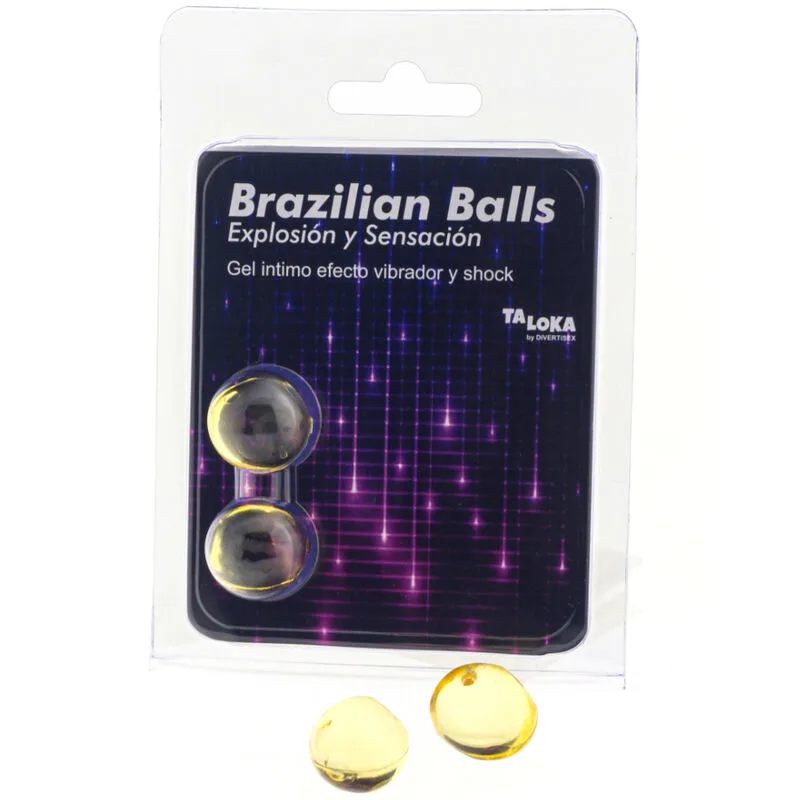 Taloka - 2 Brazilian Balls Vibrating & Shock Effect Exciting Gel