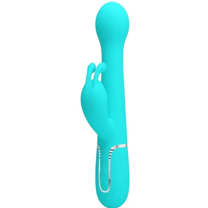 Pretty Love - Dejon Rabbit Vibrator 3 in 1 Multifunction Aqua Green