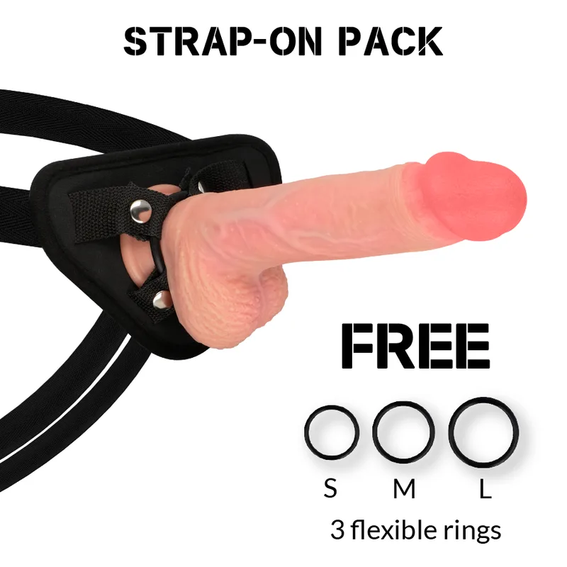 Rockarmy - Harness + Liquid Silicone Premium Spitfire Realistic 21 cm -O- 4.62 cm