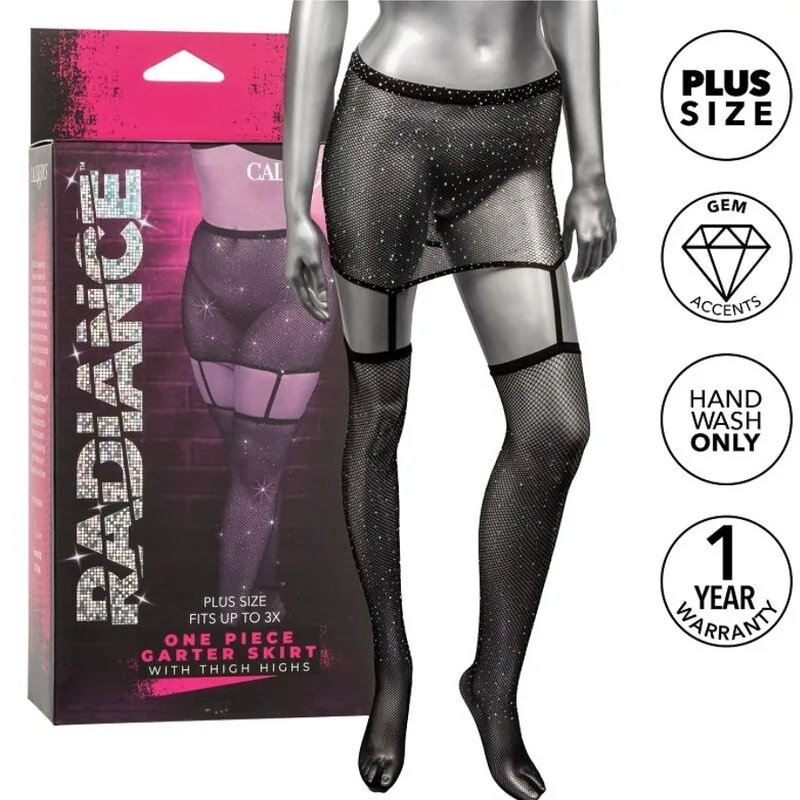 Calexotics - Radiance Garter Skirt Thigh Highs Plus Size