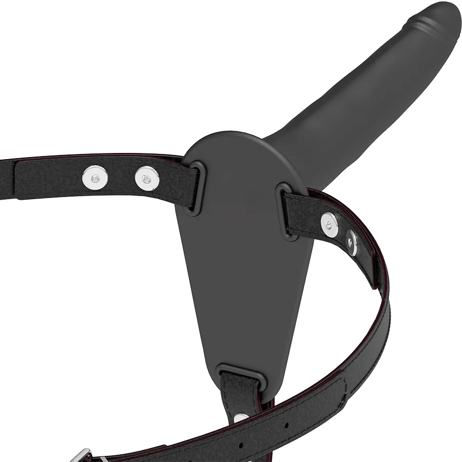 Fetish Submissive Harness - Black Silicone 15 cm