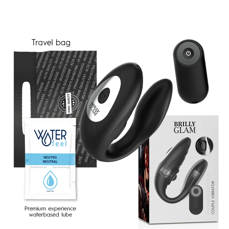 Brilly Glam- Controle Remoto Pulsante e Vibratório de Casal