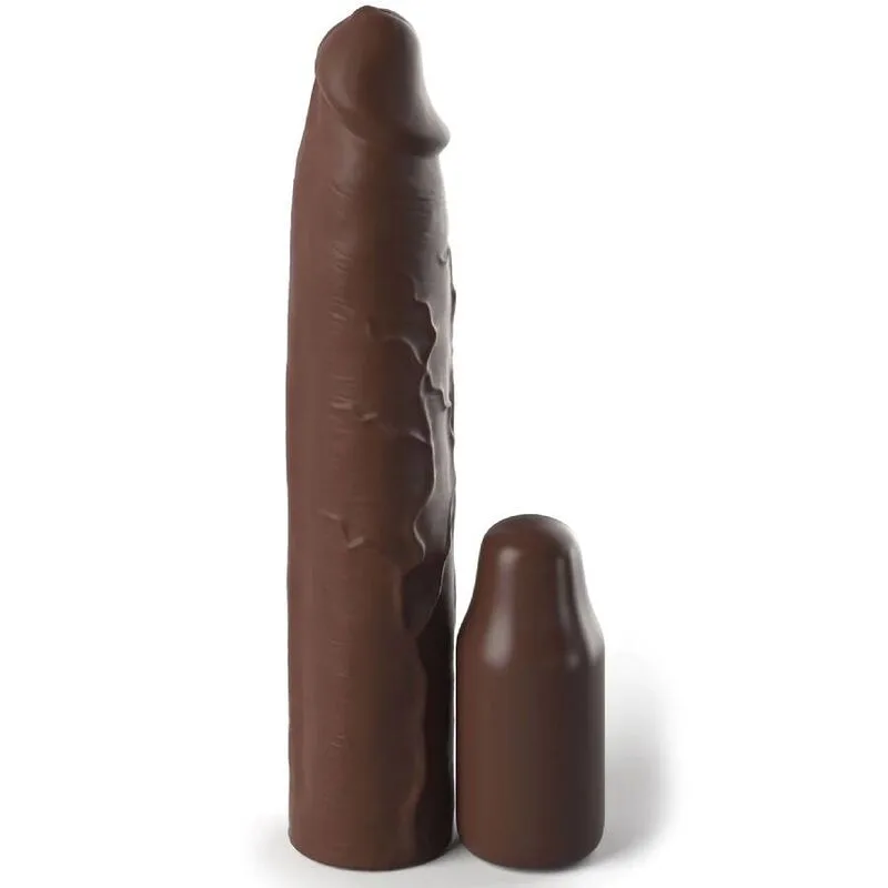 Fantasy X- Tensions - Pipedreams Sleeve 22.86 cm + 7.62 cm Plug Brown