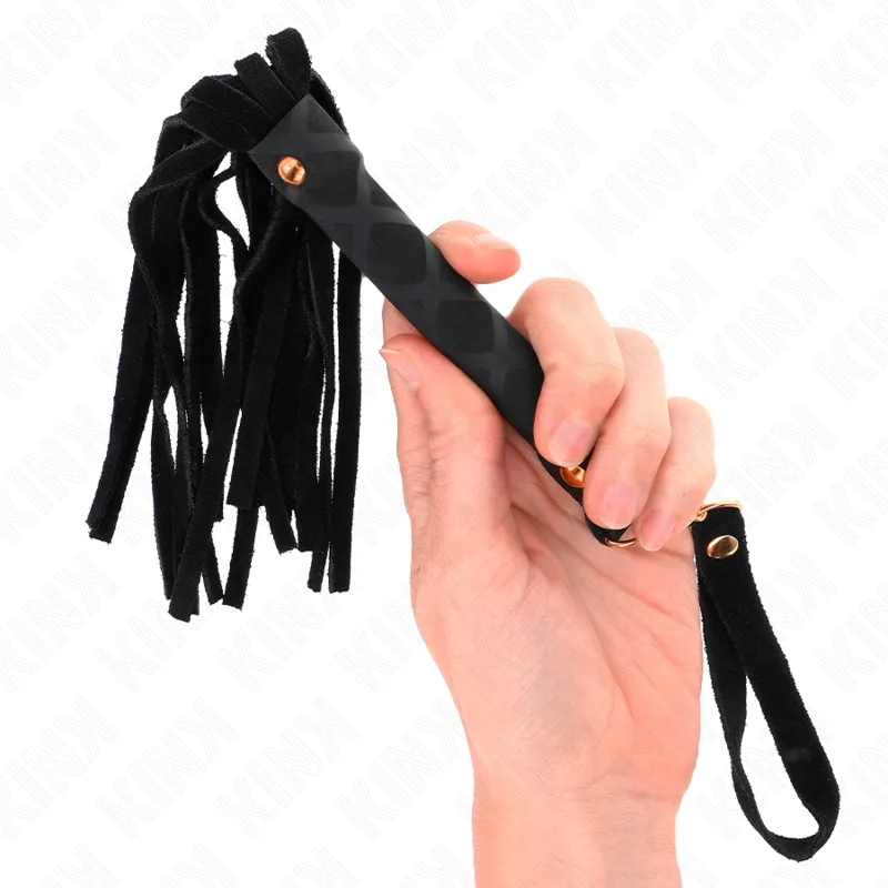 Kink - Black Suede Mini Whip 30 cm