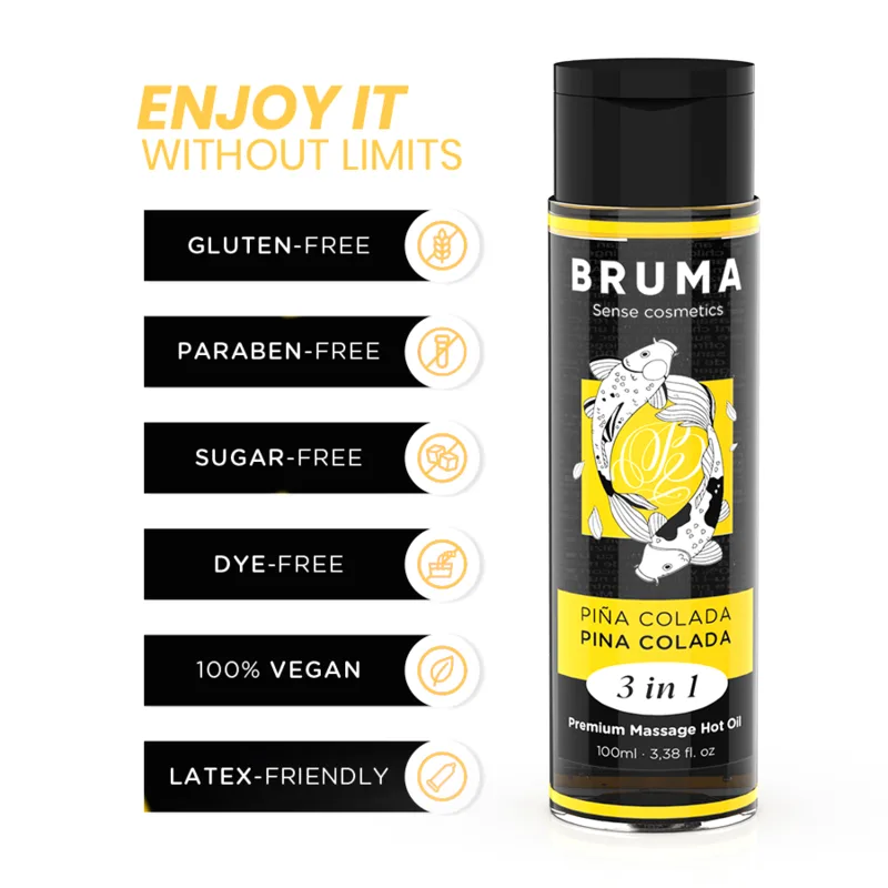 Bruma - Premium Massage Hot Oil Pina Colada 3 in 1 - 100 ml