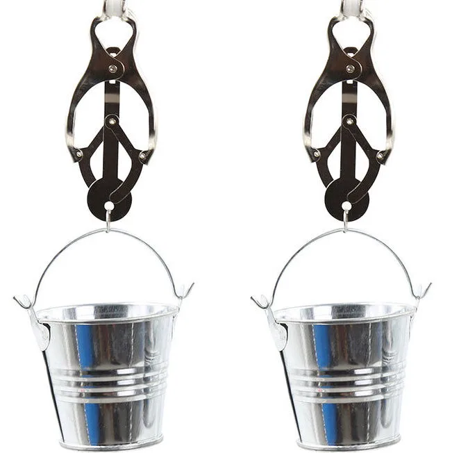 Ohmama Fetish Nipple Clamps with Buckets